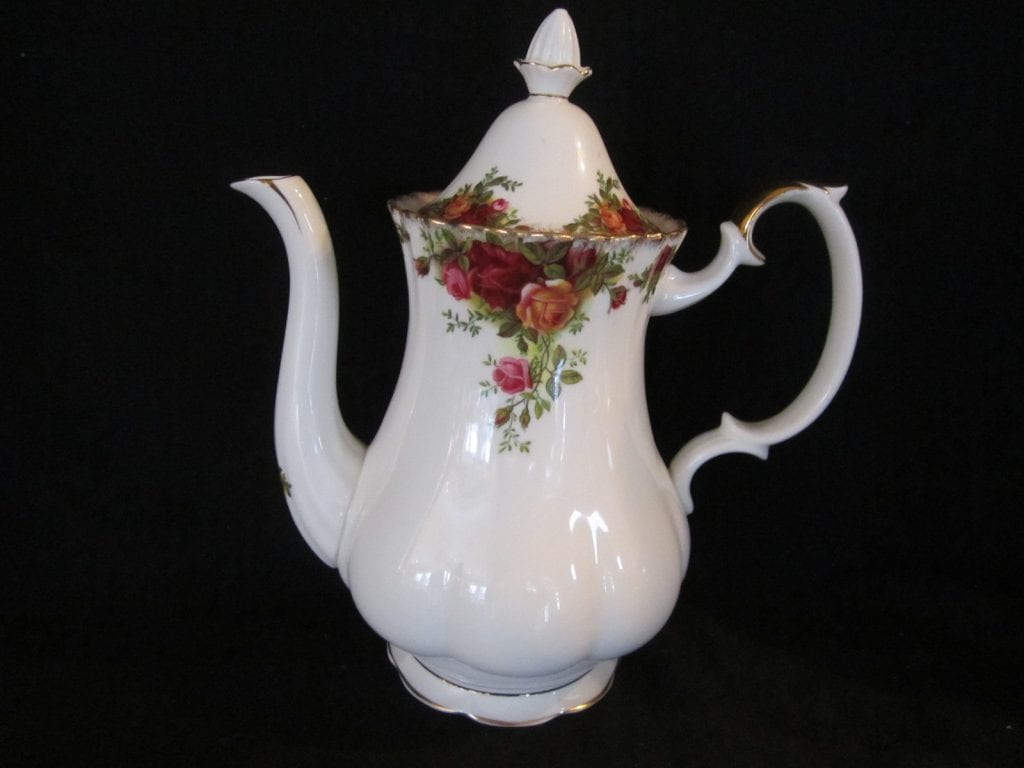 Royal Albert Old Country Roses Coffee Pot Missing Pieces Discontinued
