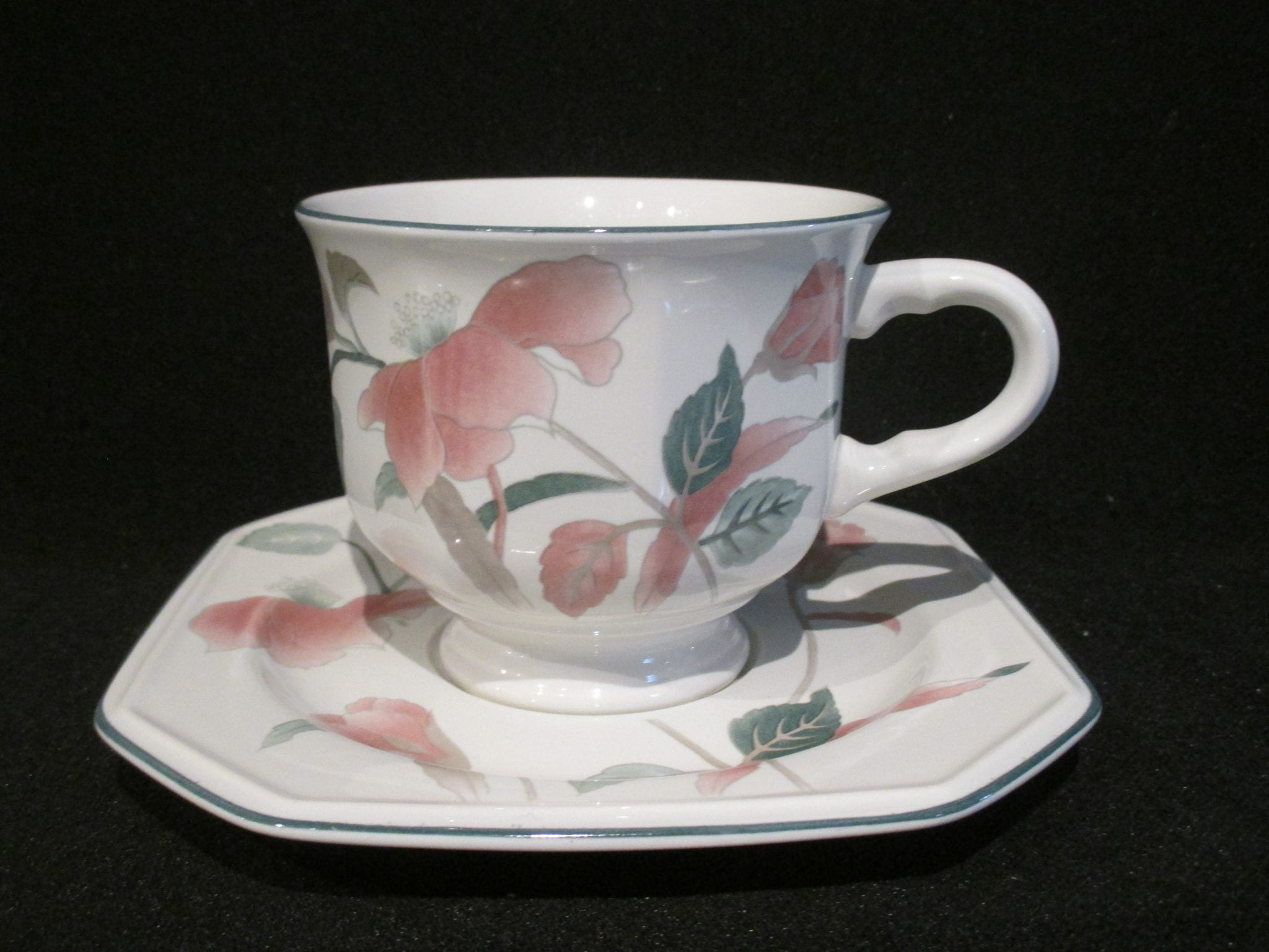 Mikasa Silk Flowers F3003 Cup & Saucer Missing Pieces Discontinued