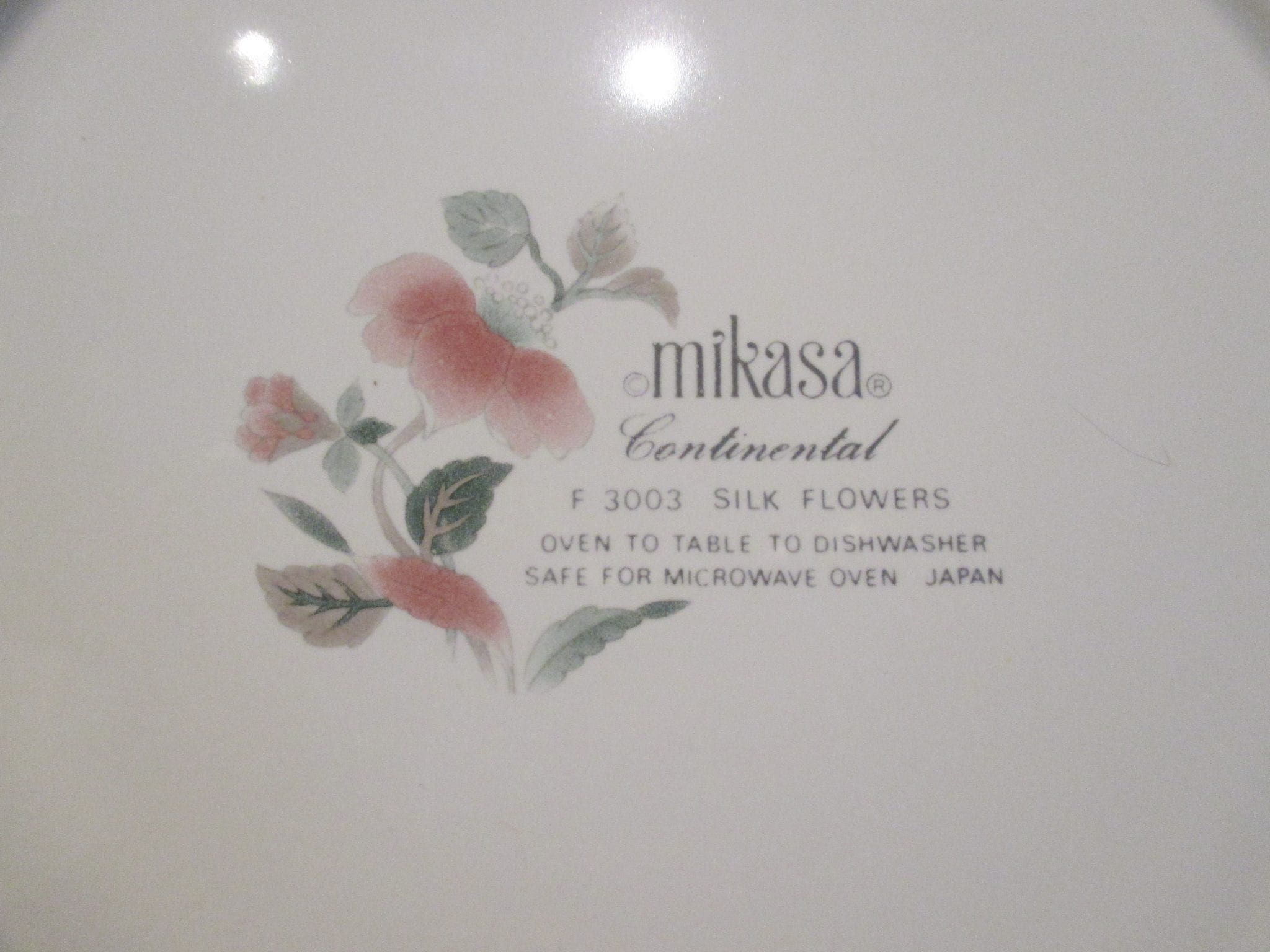 Mikasa Silk Flowers F3003 Dinner Plate Missing Pieces Discontinued