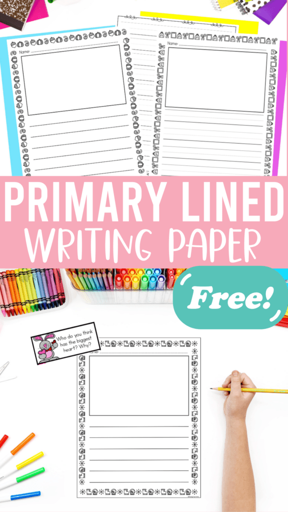 Free Primary Lined Writing Paper For First Grade - Missing Tooth Grins