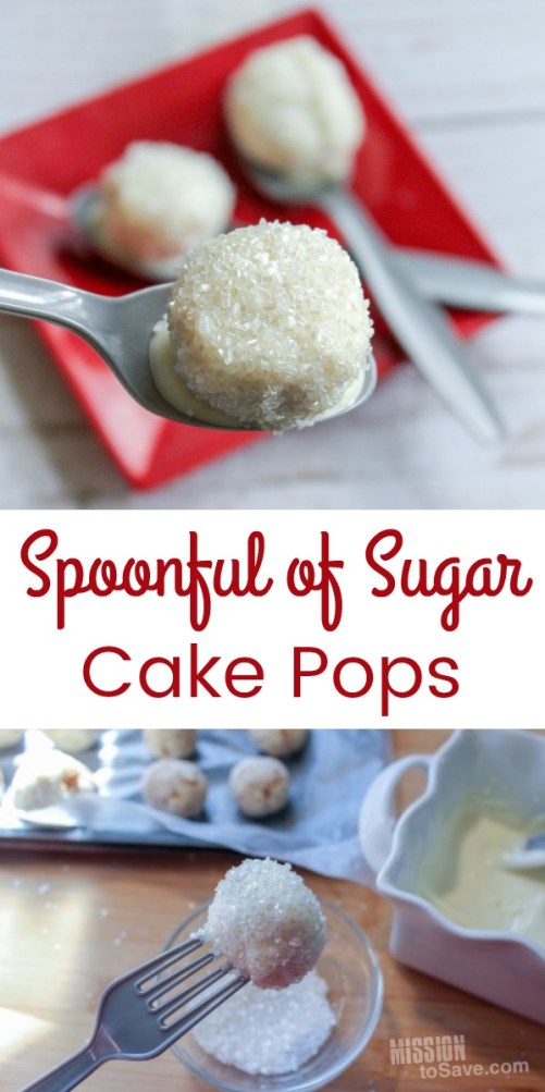 sugar coated cake pops on spoons