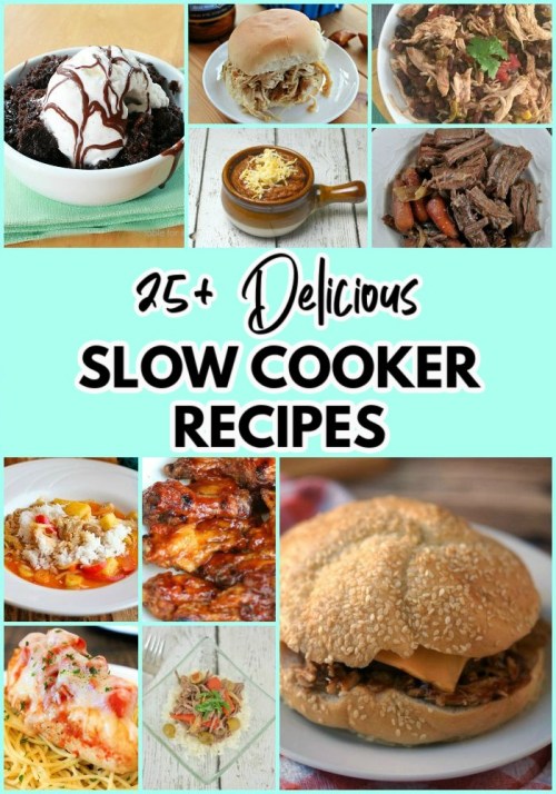 collage of slow cooker recipes