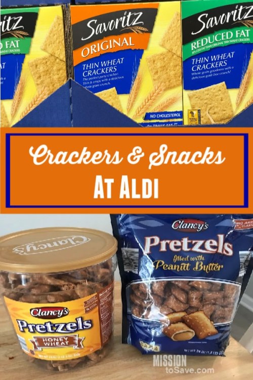 crackers and snacks at aldi