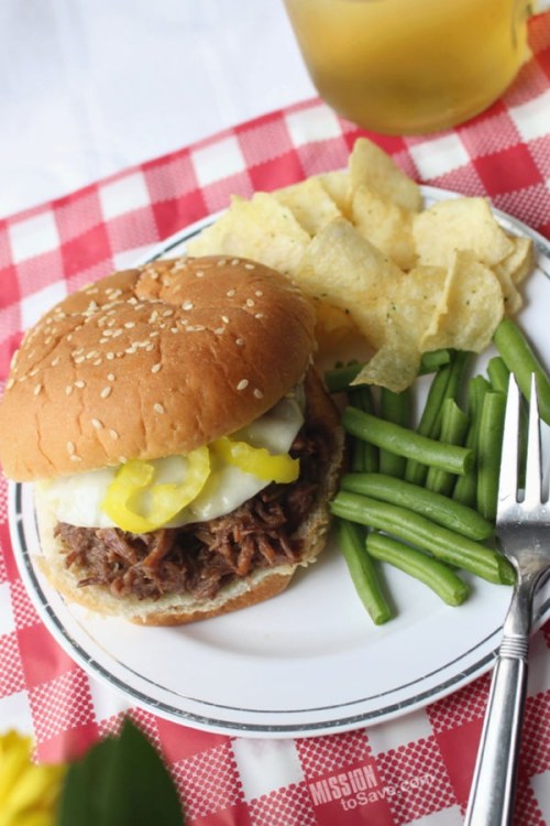 shredded Italian Beef Sandwich 