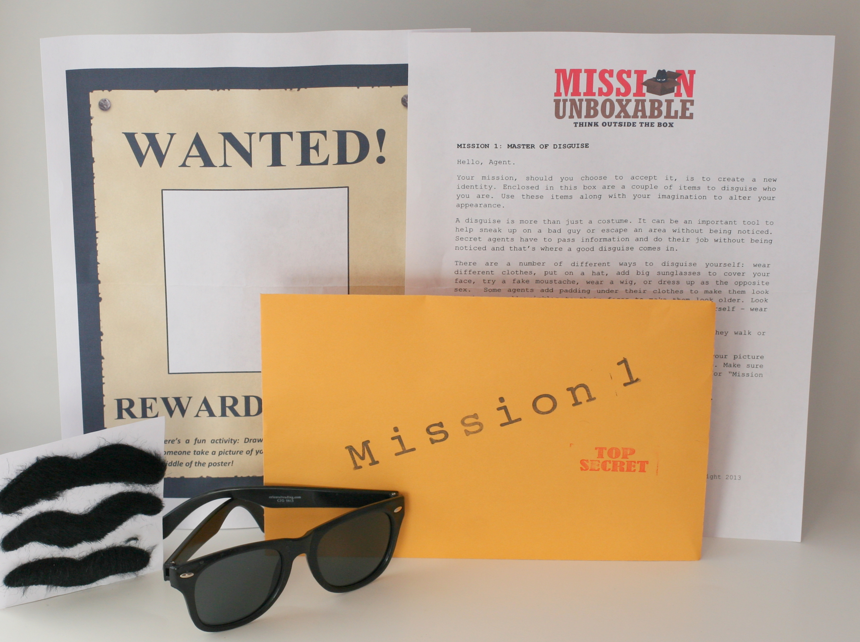 SIX SECRET AGENT MISSIONS ONE TIME MAILING Mission Unboxable
