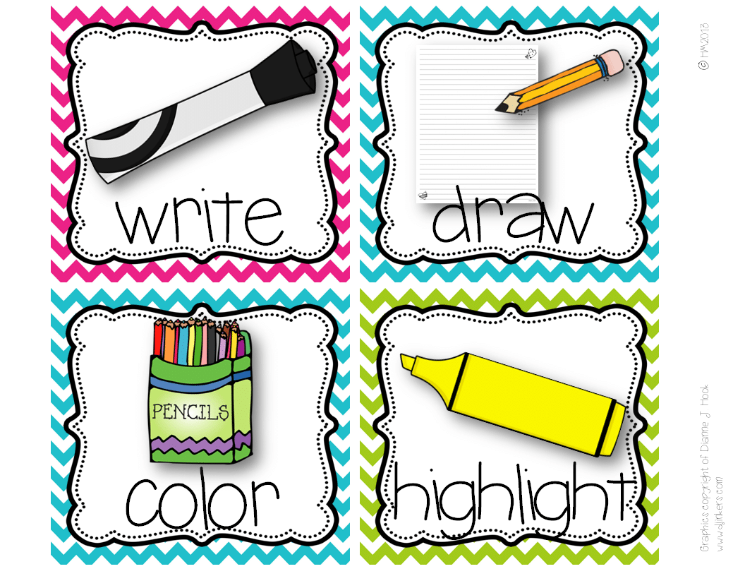 Picture Direction Cards Miss Kindergarten