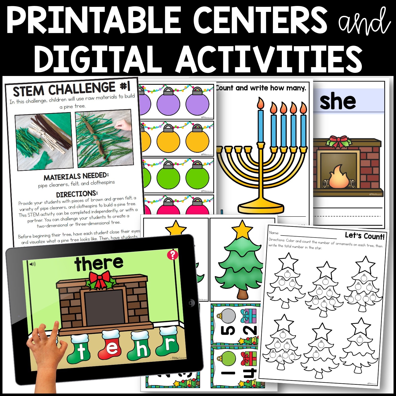 December Activity Bundle - Miss Kindergarten