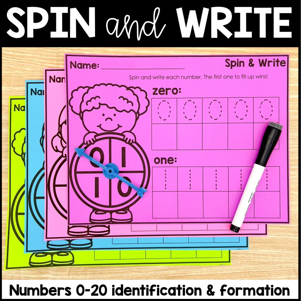 FREE Spin and Write Alphabet Formation and Number Writing Practice