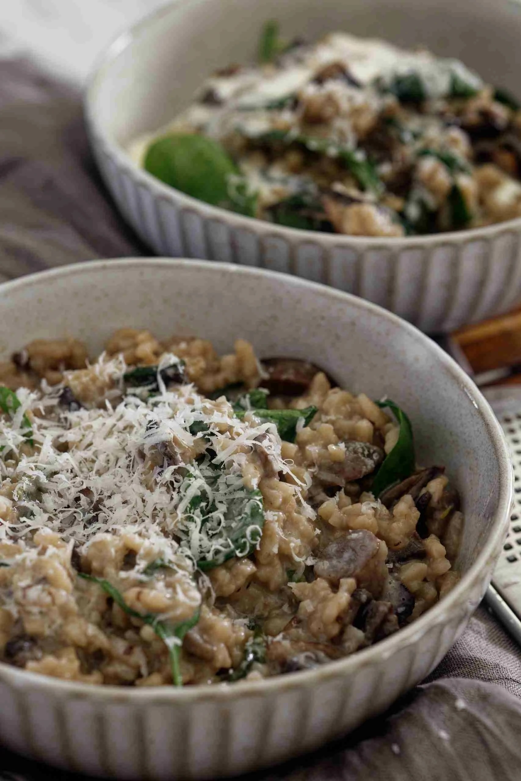 Easy Creamy Mushroom and Spinach Risotto Miss Molly Makes