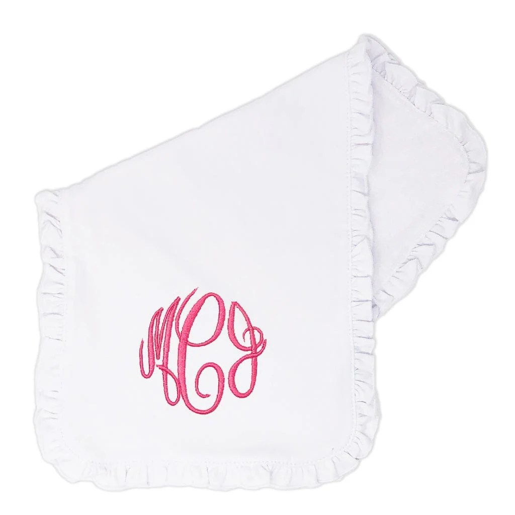 Personalized Burp Cloth for Baby Girl Miss Monogram