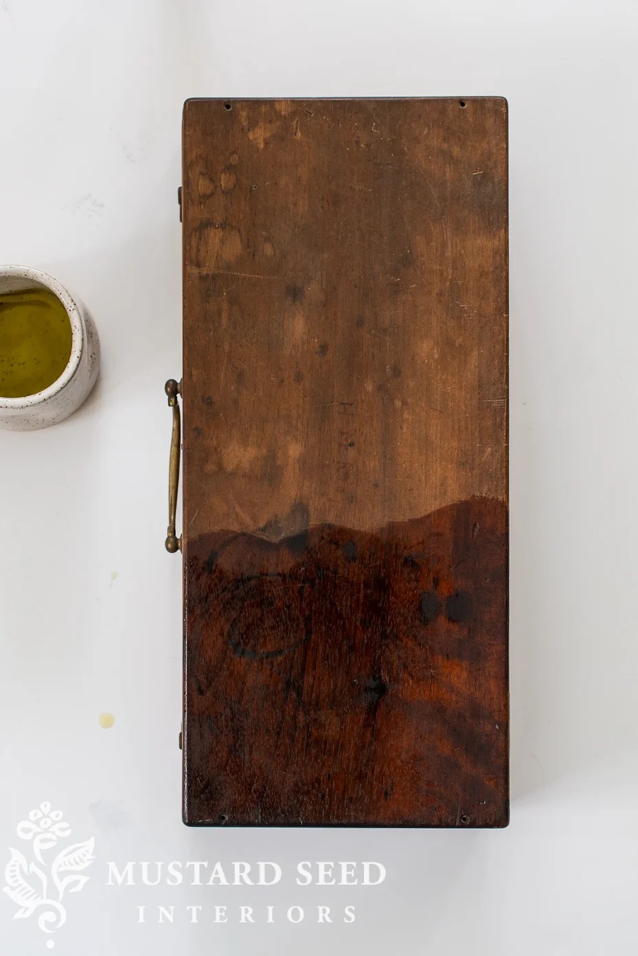 how to clean & hydrate old wood diy furniture cleaner Miss Mustard Seed