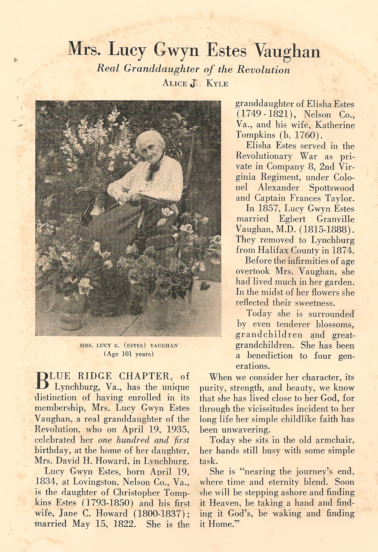 Lucy Gwyn Estes Vaughan Miss Mustard Seed