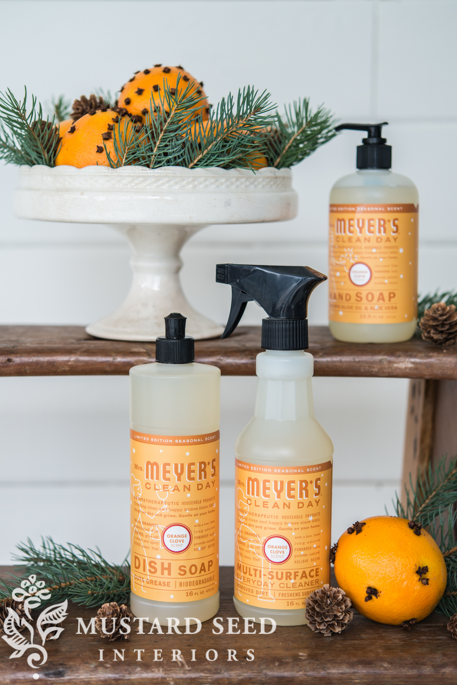 orange clove pomanders & free mrs. meyers Miss Mustard Seed