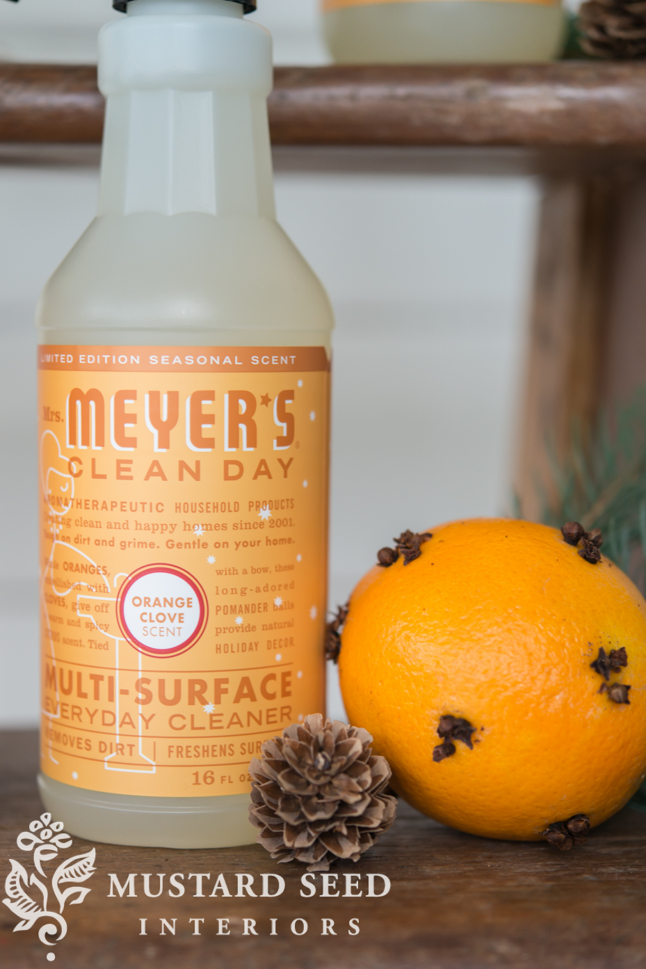 orange clove pomanders & free mrs. meyers Miss Mustard Seed