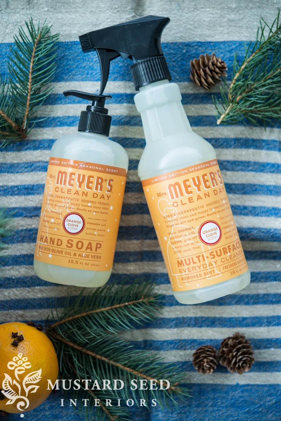 orange clove pomanders & free mrs. meyers Miss Mustard Seed