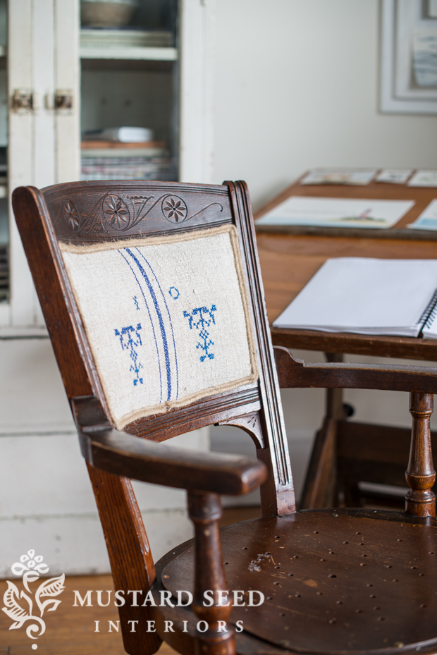 upholstering a broken canebacked chair... Miss Mustard Seed
