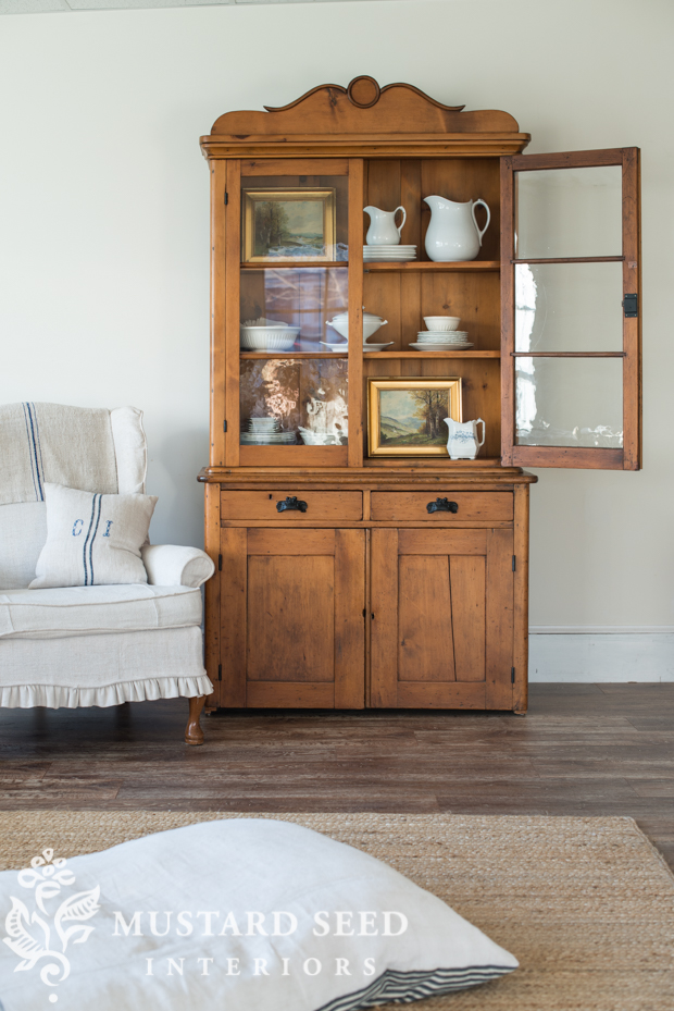 antique pine hutch Miss Mustard Seed