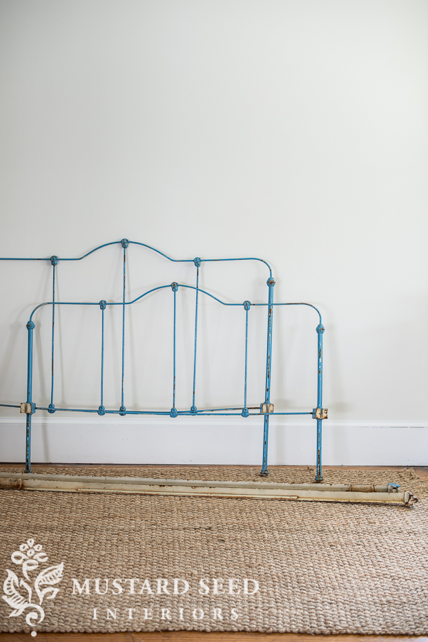 antique iron bed makeover & a mattress in a box Miss Mustard Seed