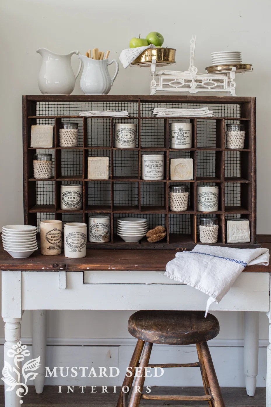 antique mail sorter Miss Mustard Seed