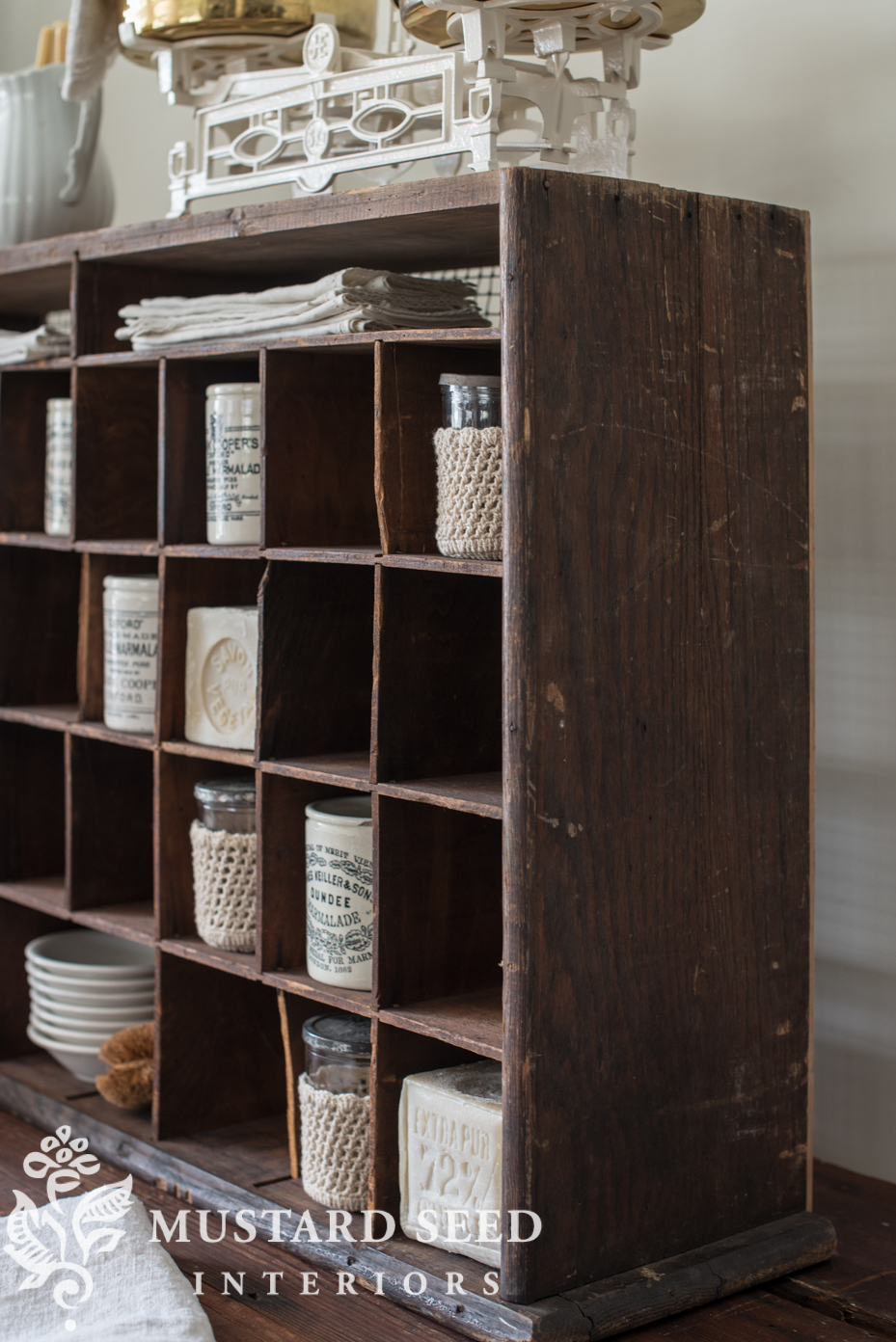 antique mail sorter Miss Mustard Seed