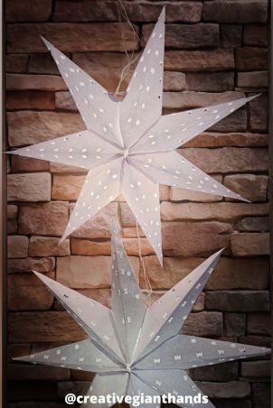 Paper star with led light