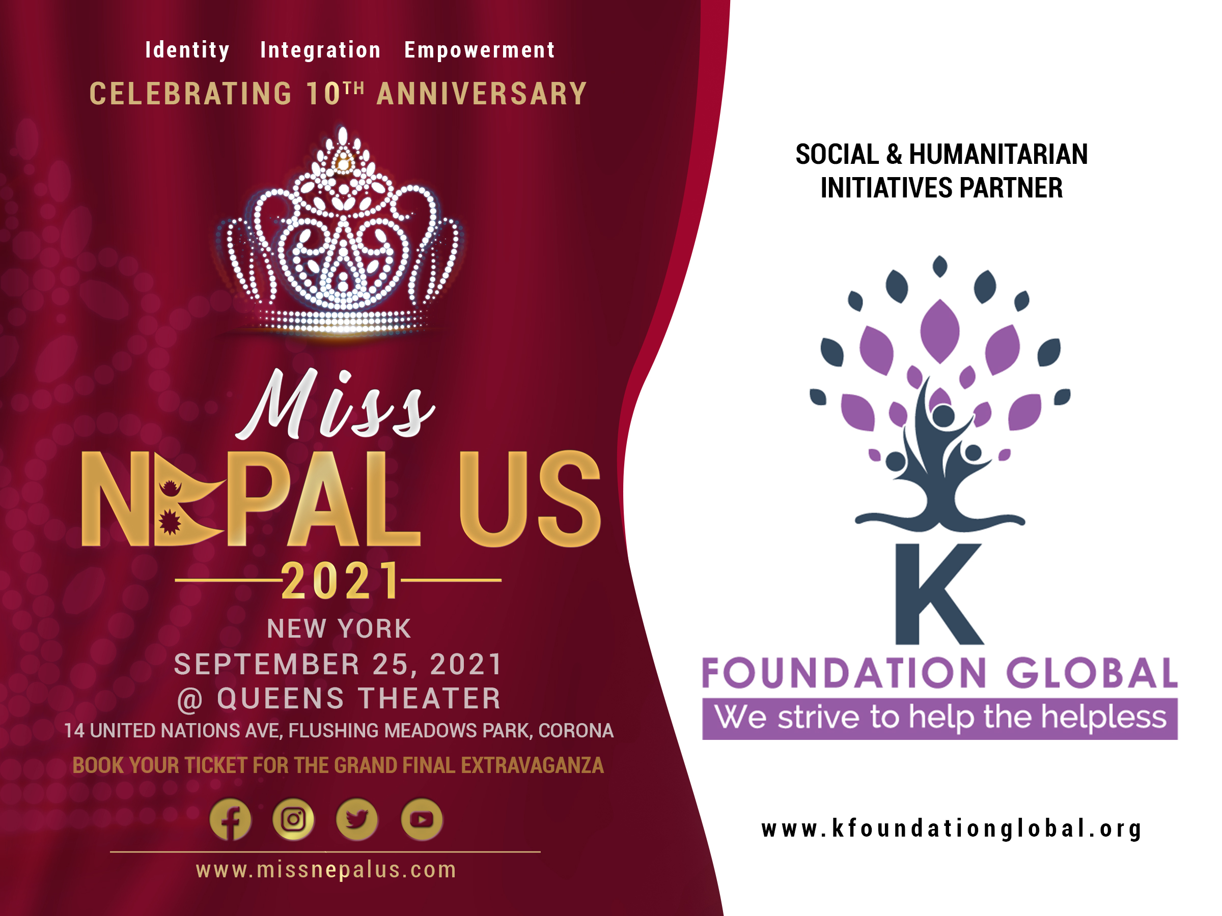 Miss Nepal US partership with K Foundation Global as Social