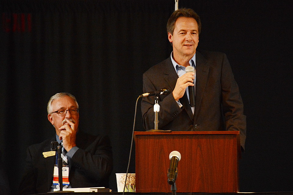 Bullock talks health care, budgeting at meeting of Montana