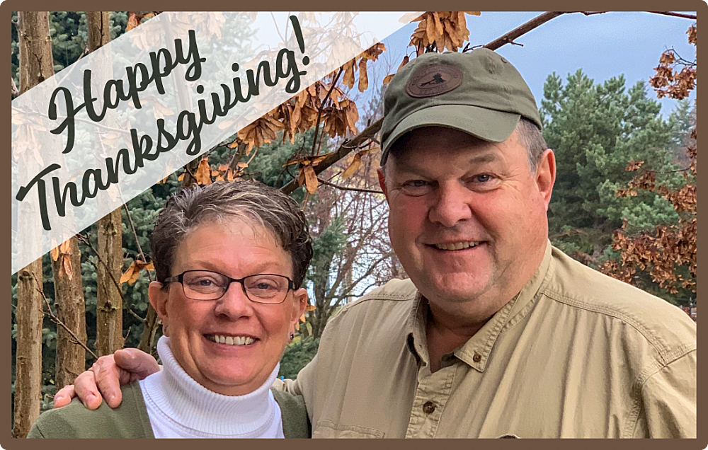 Tester, wife Sharla, give thanks to life, land and liberty during