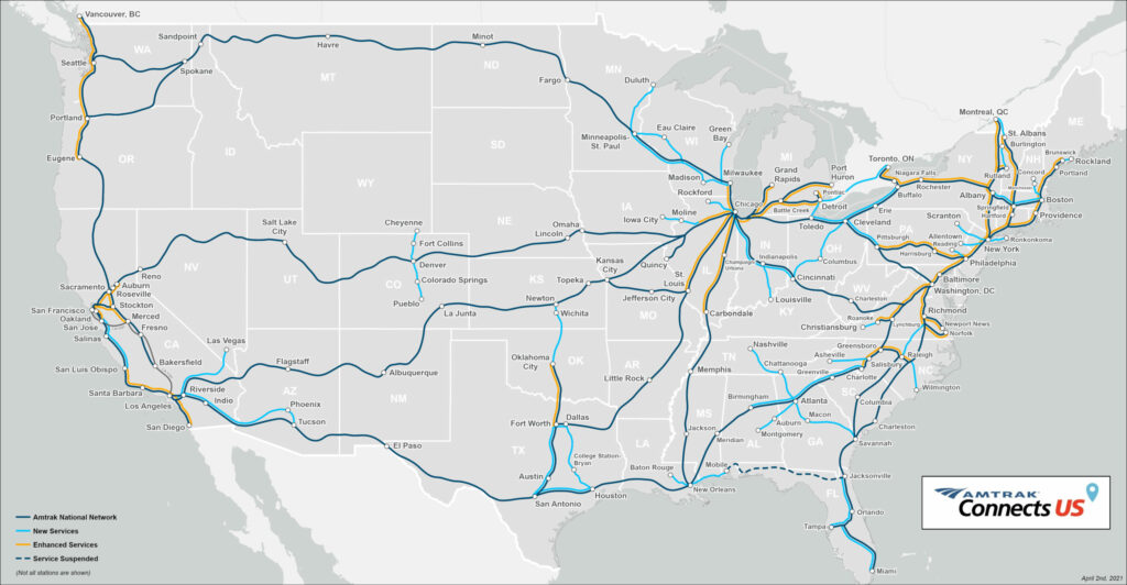 Amtrak Stations In Missouri Map With ‘Amtrak Joe’ in the White House, states hope for a passenger rail
