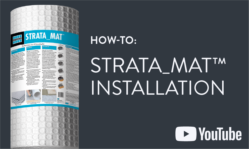 How to Install a LATICRETE STRATA_MAT Missouri Tile