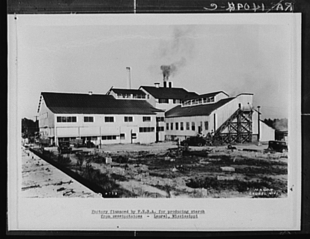 New Deal in Mississippi Laurel Sweet Potato Starch Factory