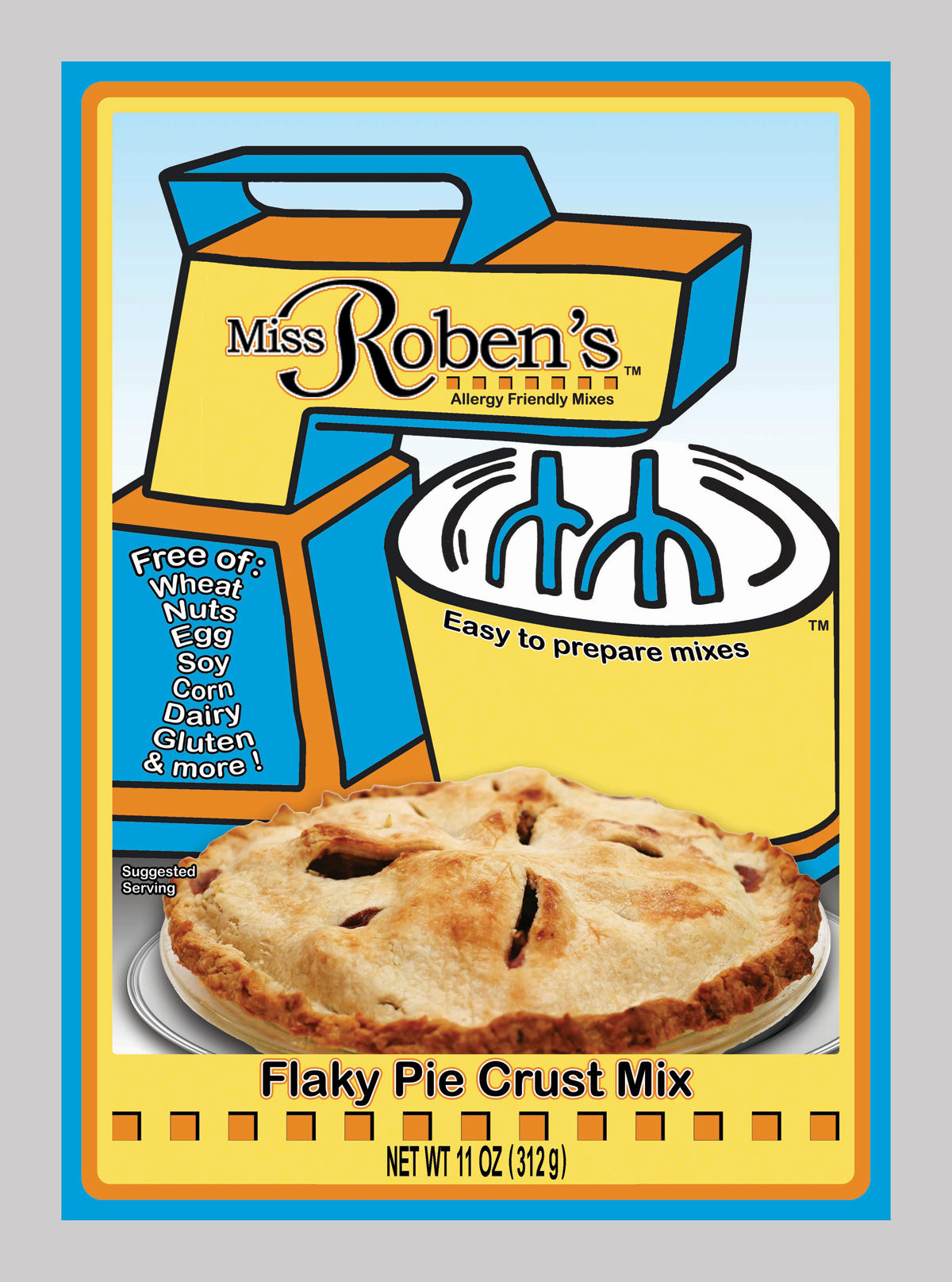 Flaky Pie Crust Mix Miss Roben's Baking Mixes
