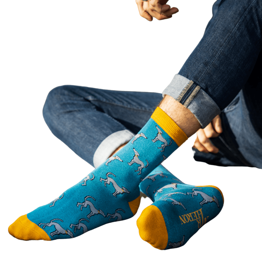Mr Heron Greyhounds Socks Dusky Teal