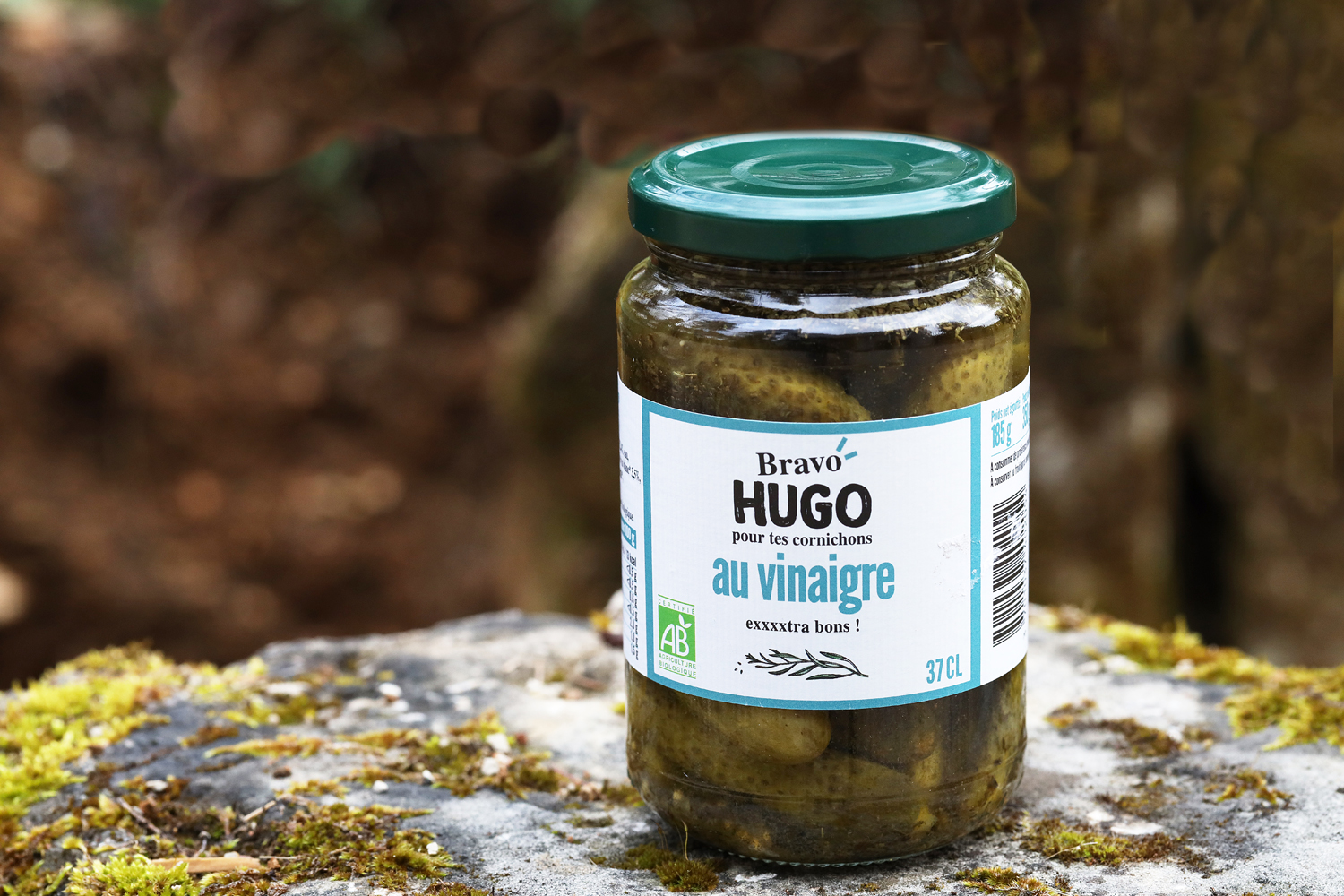 Cornichons bio au vinaigre 37 cl