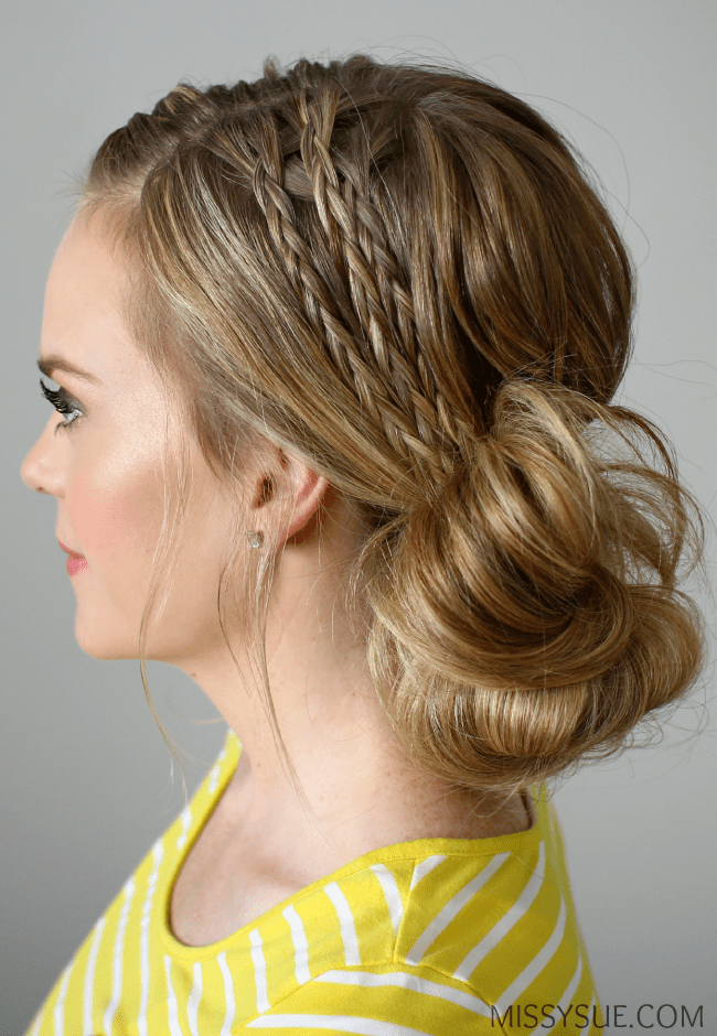 Double Braided Side Bun