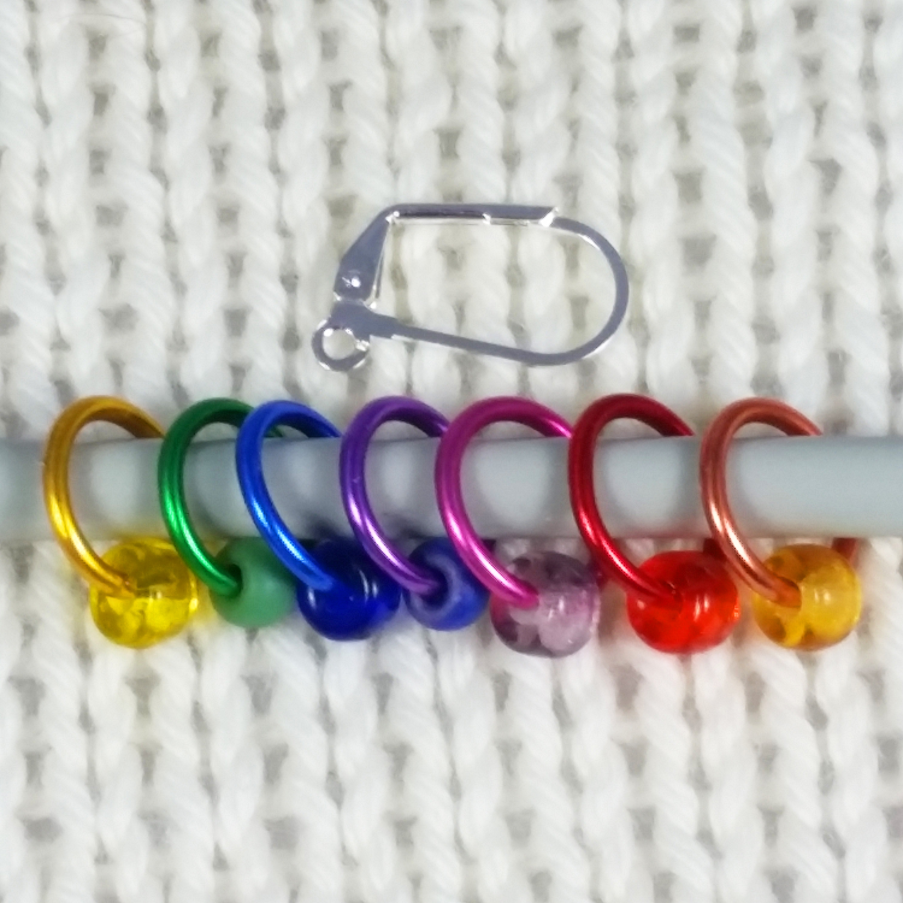 stitch markers Ring beaded knitting Misterstiltskin