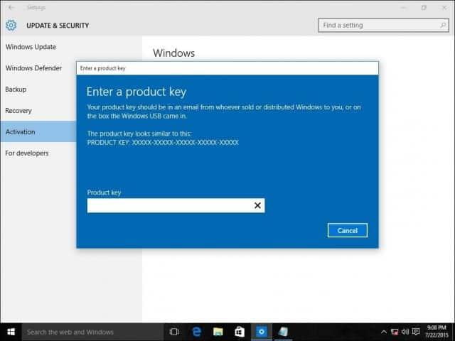 Cómo actualizar Windows 10 Home a Pro utilizando una llave OEM