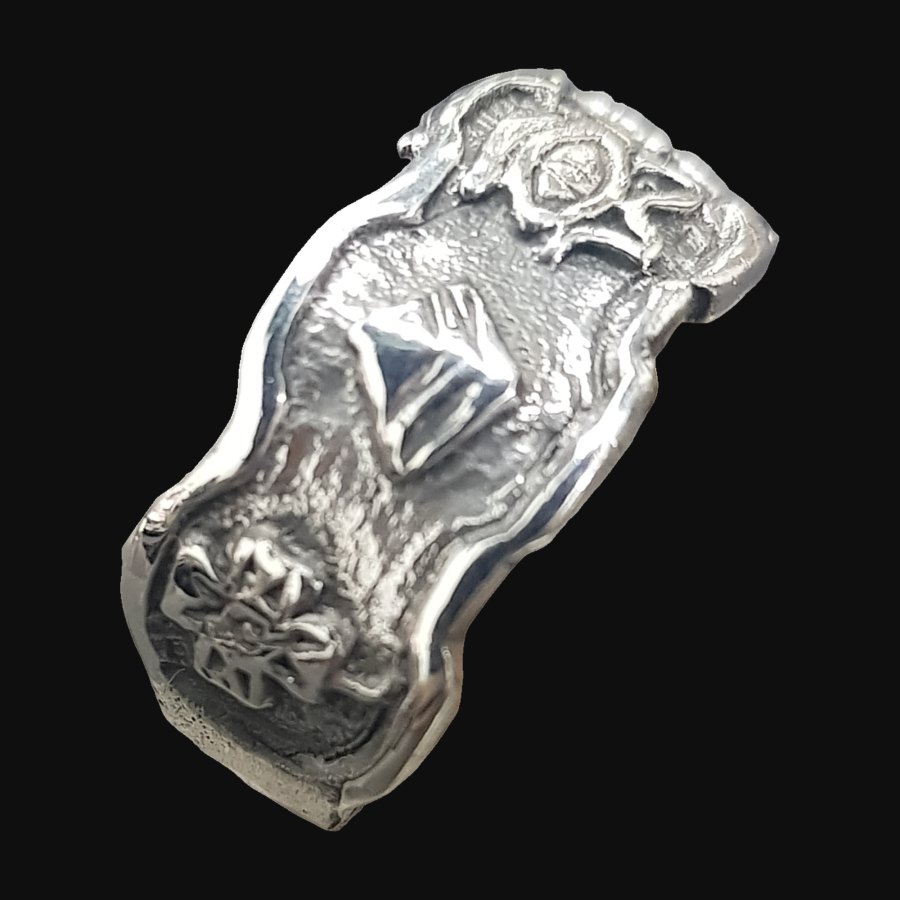 Anillo Amuletos De La Suerte En Plata 0,7 Cm 4,6 Gr Art