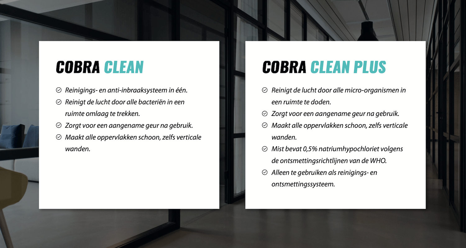 Cobra Clean PLUS Mistmachine.nl