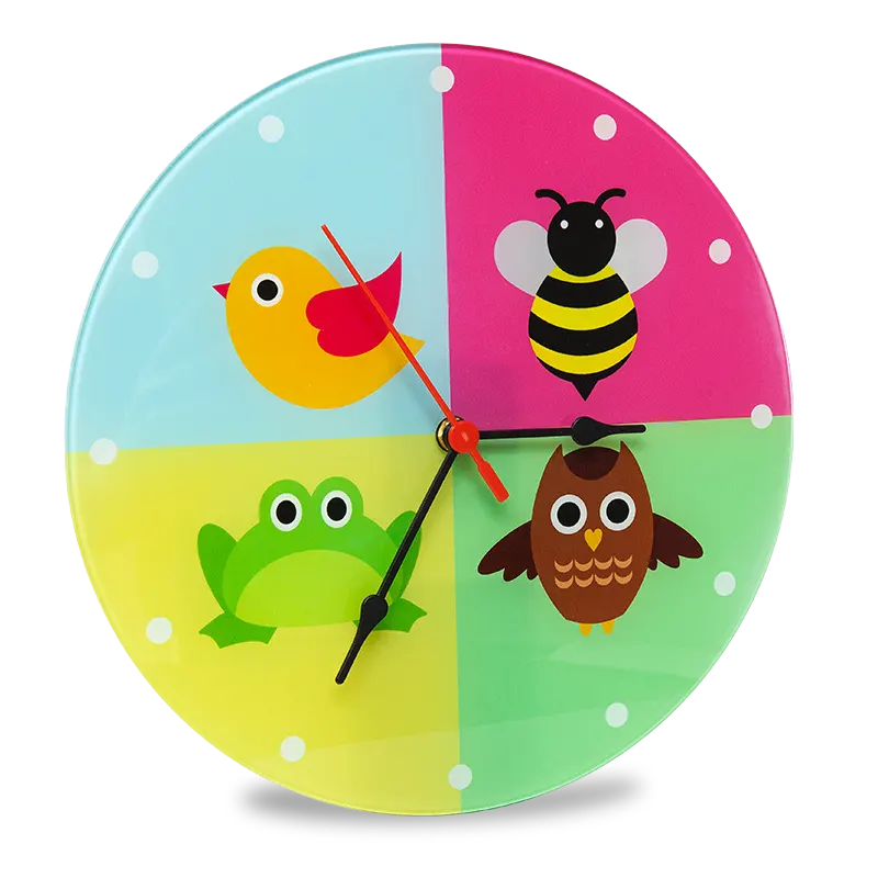 Personalised Glass Wall Clock MistyUK