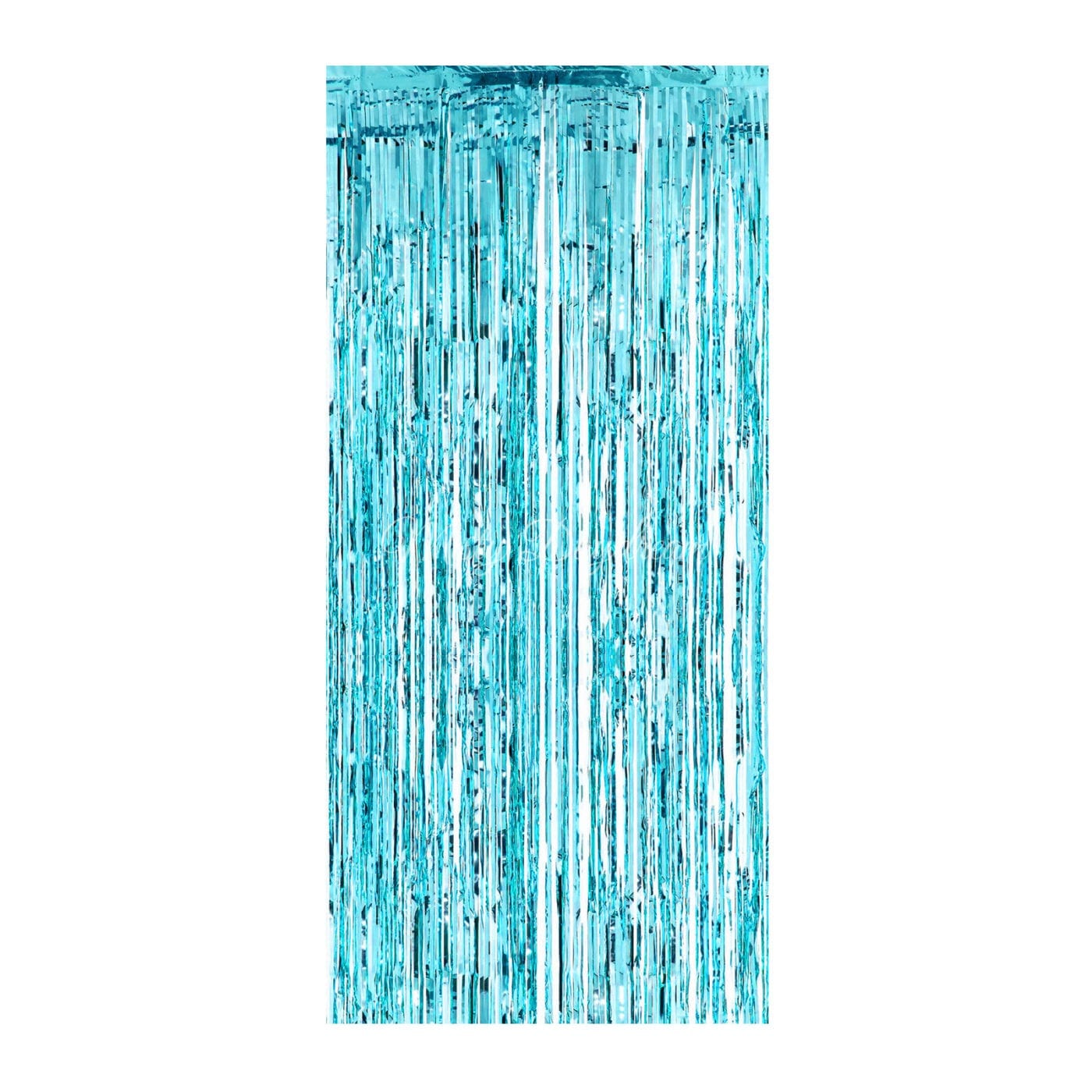 Metallic AQUA Tinsel Curtain Backdrops 200cm x 100cm Misty Daydream
