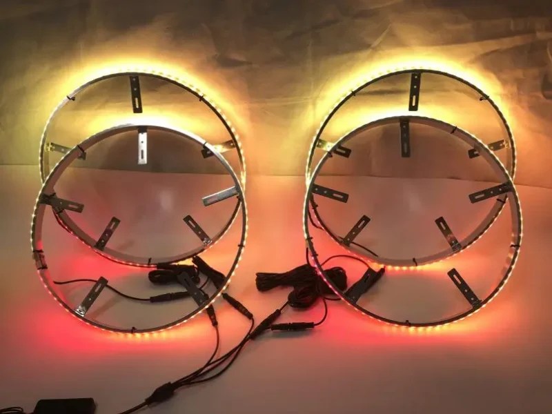 Led Wheel Light 4PCS Kit Rim Light Waterproof RGB APP Controlled Car