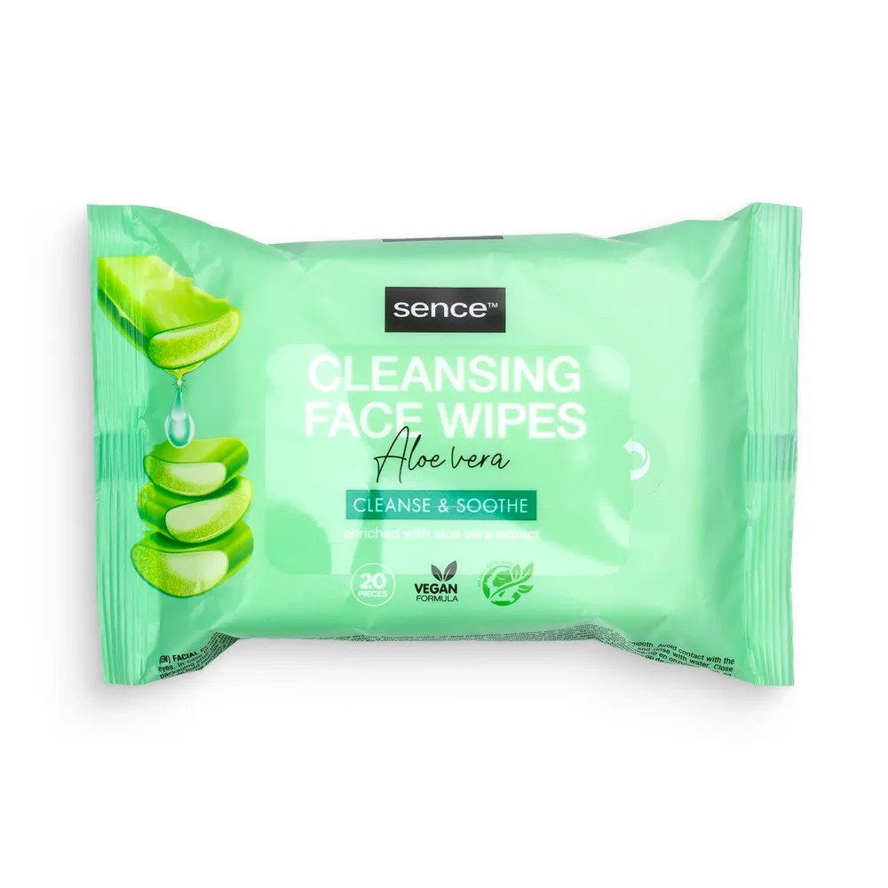 Sence Facial Cleansing Wipes 20Pcs Aloe Vera Mita Commerce