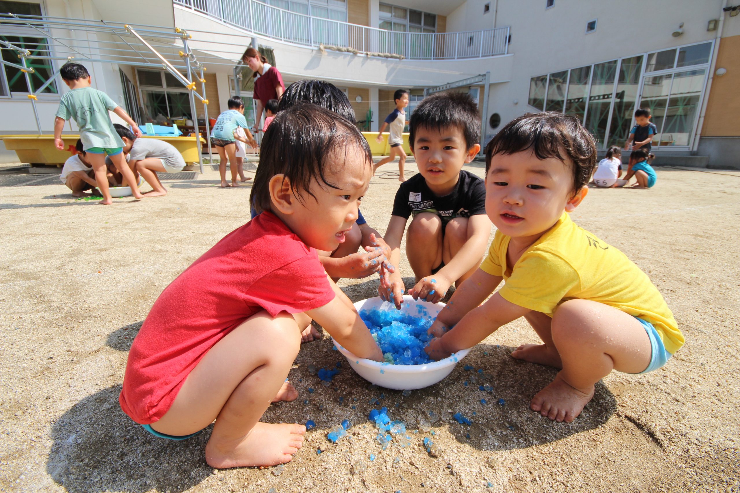 全体水遊び 三玉保育園