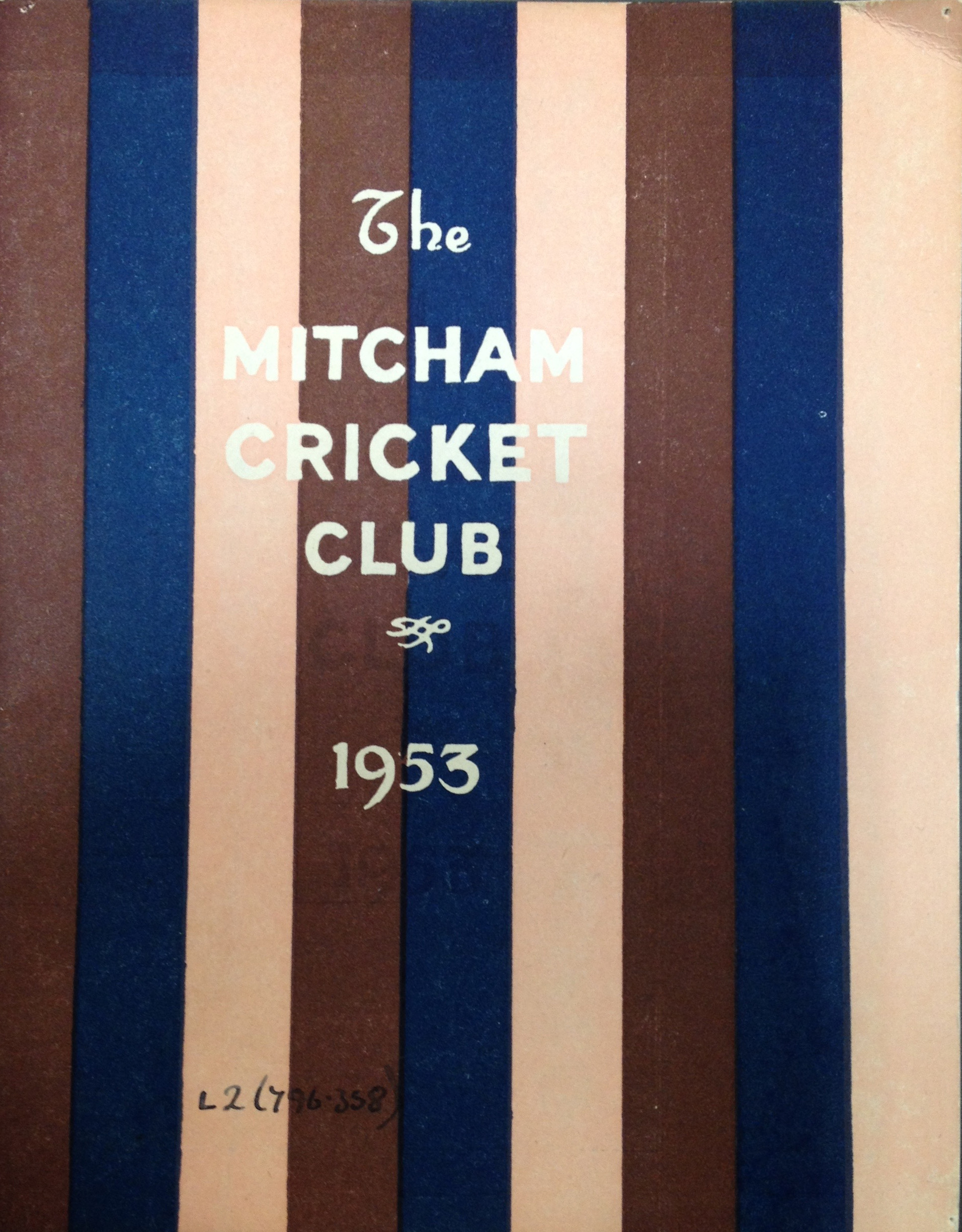 Mitcham Cricket Club Yearbook Covers 1952 to 1959 Mitcham History Notes