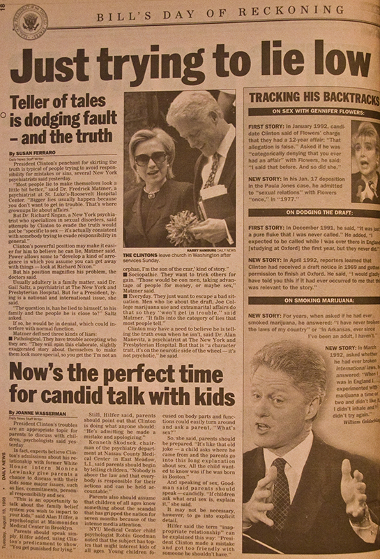 BILL CLINTON ADMITS HE LIED! The Mitchell Archives Original