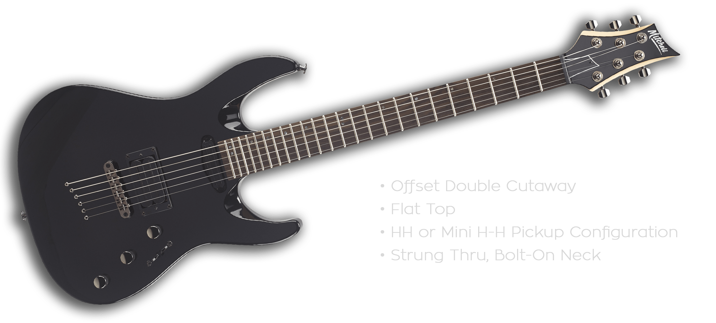 MD200BK Mitchell Electric Guitars Black Mitchell Guitars