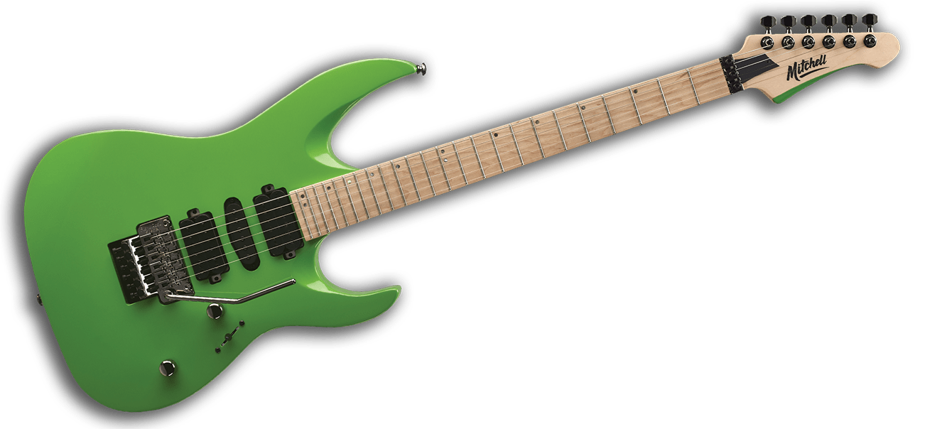 HD400MLG Mitchell Electric Guitars Lime Green Mitchell Guitars
