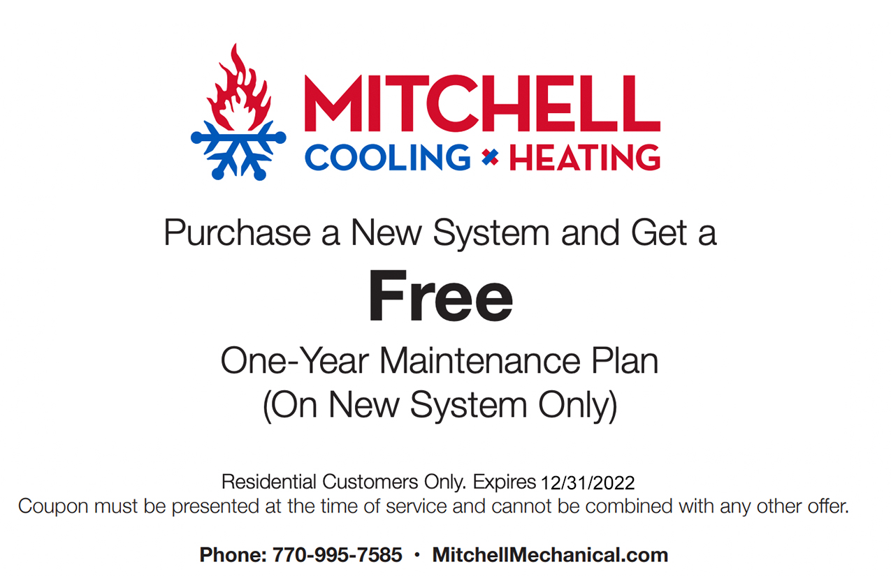 Heating Air Coupons Auburn, GA Mitchell Cooling + Heating