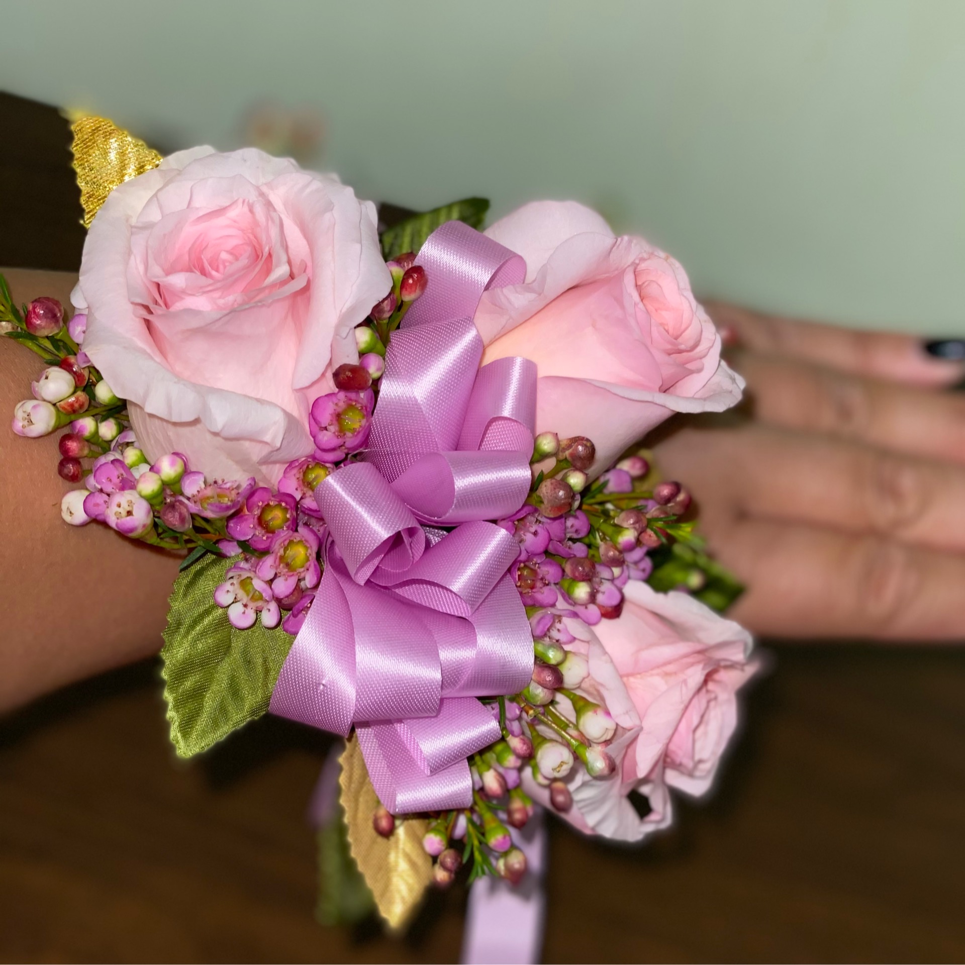 Rose triple wrist Corsage Mitchells Florist Orlando